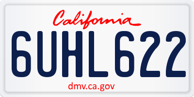 CA license plate 6UHL622