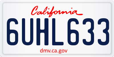 CA license plate 6UHL633
