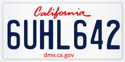 CA license plate 6UHL642