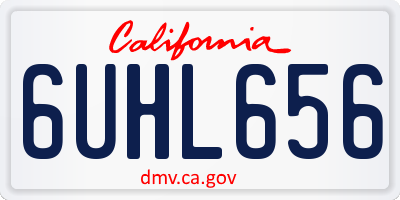 CA license plate 6UHL656