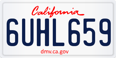 CA license plate 6UHL659
