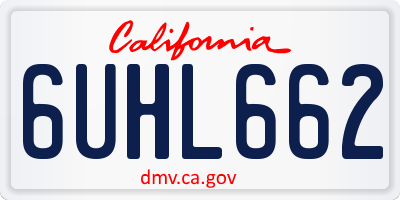 CA license plate 6UHL662