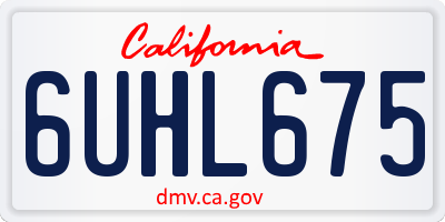 CA license plate 6UHL675
