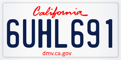 CA license plate 6UHL691