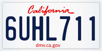 CA license plate 6UHL711