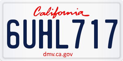 CA license plate 6UHL717
