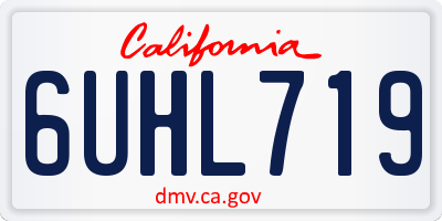 CA license plate 6UHL719