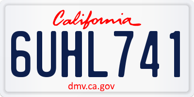 CA license plate 6UHL741