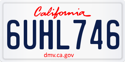 CA license plate 6UHL746