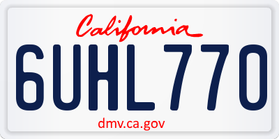CA license plate 6UHL770
