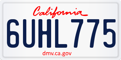 CA license plate 6UHL775