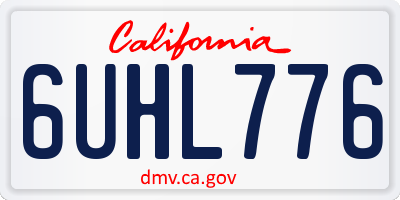 CA license plate 6UHL776