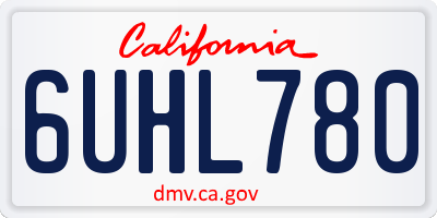 CA license plate 6UHL780