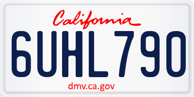CA license plate 6UHL790