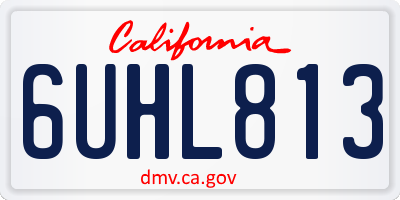 CA license plate 6UHL813