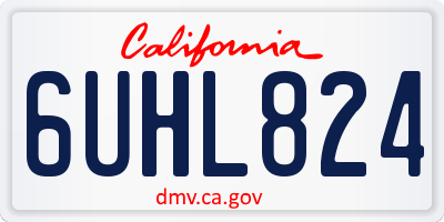 CA license plate 6UHL824