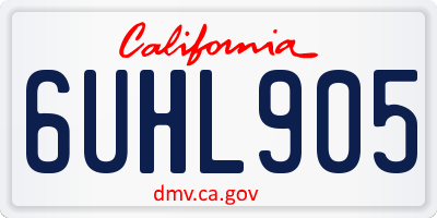 CA license plate 6UHL905
