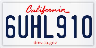 CA license plate 6UHL910