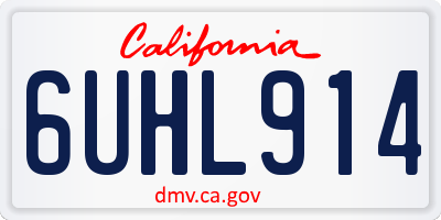 CA license plate 6UHL914