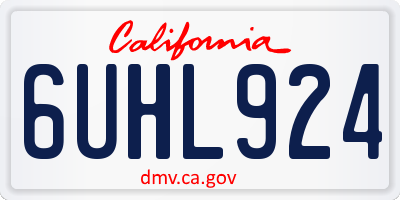 CA license plate 6UHL924