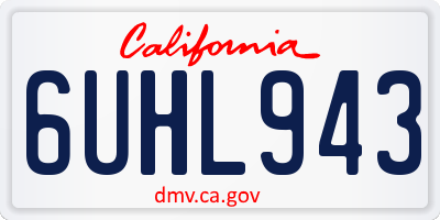 CA license plate 6UHL943