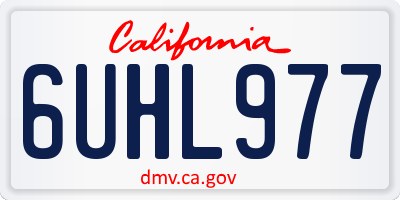 CA license plate 6UHL977