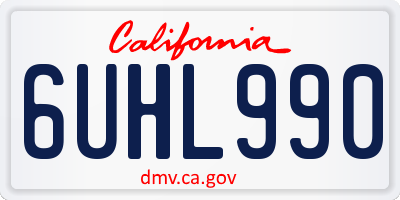CA license plate 6UHL990