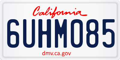 CA license plate 6UHM085