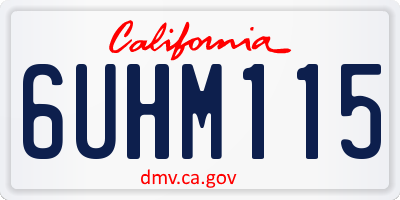 CA license plate 6UHM115