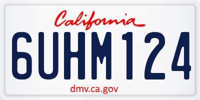 CA license plate 6UHM124