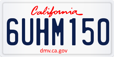 CA license plate 6UHM150