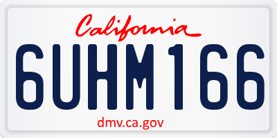 CA license plate 6UHM166