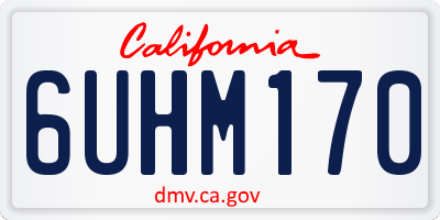 CA license plate 6UHM170