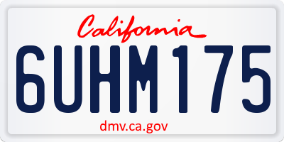 CA license plate 6UHM175
