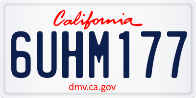 CA license plate 6UHM177