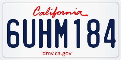 CA license plate 6UHM184