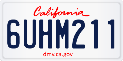 CA license plate 6UHM211