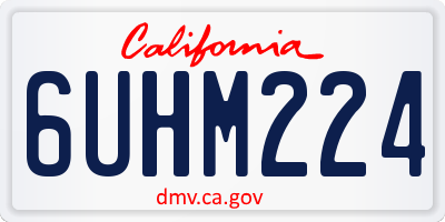 CA license plate 6UHM224