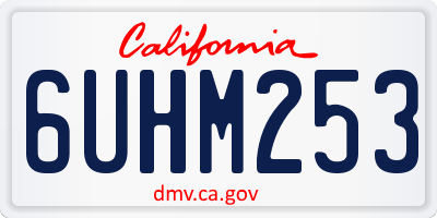 CA license plate 6UHM253