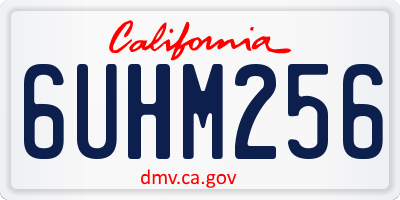 CA license plate 6UHM256