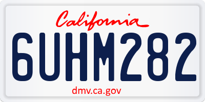 CA license plate 6UHM282