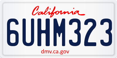 CA license plate 6UHM323