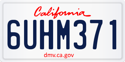 CA license plate 6UHM371