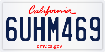 CA license plate 6UHM469