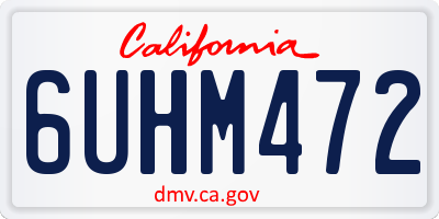 CA license plate 6UHM472
