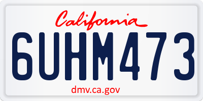CA license plate 6UHM473
