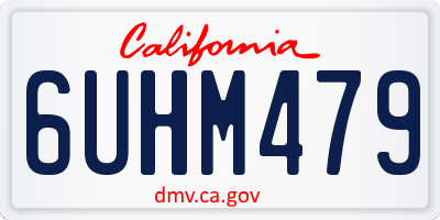 CA license plate 6UHM479