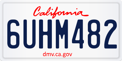 CA license plate 6UHM482