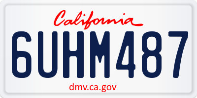 CA license plate 6UHM487