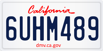 CA license plate 6UHM489